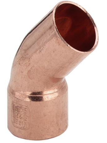 Vörösréz ív KB 18/45°