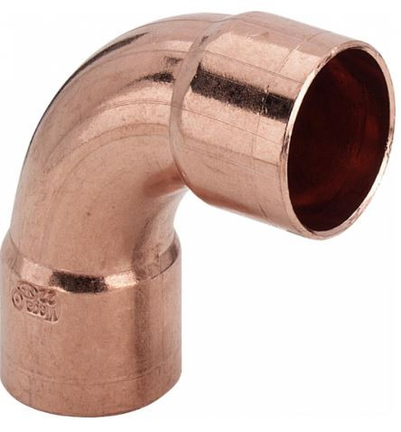 Vörösréz ív BB 22/90°