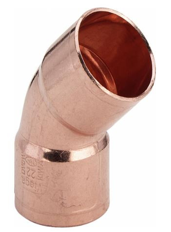 Vörösréz ív BB 22/45°