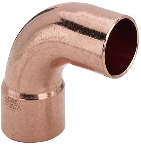 Vörösréz könyök KB 22/90°