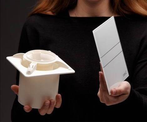 CATA E-100 G Szellőztető ventilátor fehér üveg előlapos
