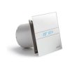 CATA E-100 GTH Szelőztető ventilátor fehér pára és időzíthető funkcióval üveg előlapos
