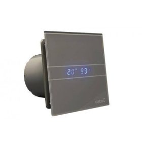   CATA E-100 GSTH Szellőztető ventilátor ezüst pára és időzíthető funkcióval üveg előlapos