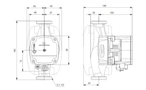 GRUNDFOS ALPHA1 L 25-40 180 (99160579)