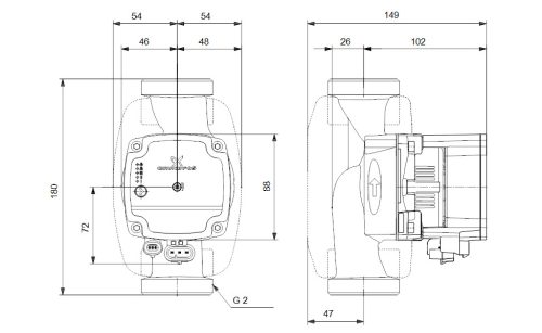 GRUNDFOS ALPHA1 L 32-40 180  (99160587)
