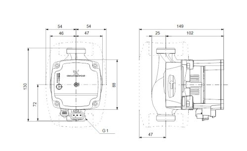 GRUNDFOS ALPHA1 L 15-60 130 (99160574)