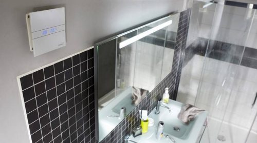 CATA E-120 G Szellőztető ventilátor fehér üveg előlapos