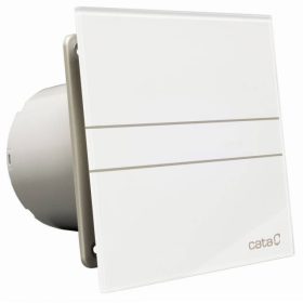   CATA E-120 GT Szellőztető ventilátor fehér időzíthető funkcióval üveg előlapos