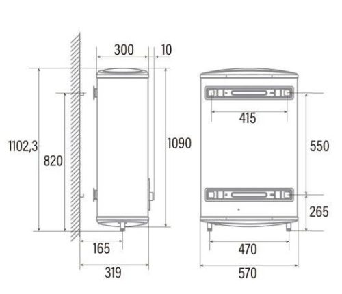 CATA Villanybojler CTRS-100 REV SLIM
