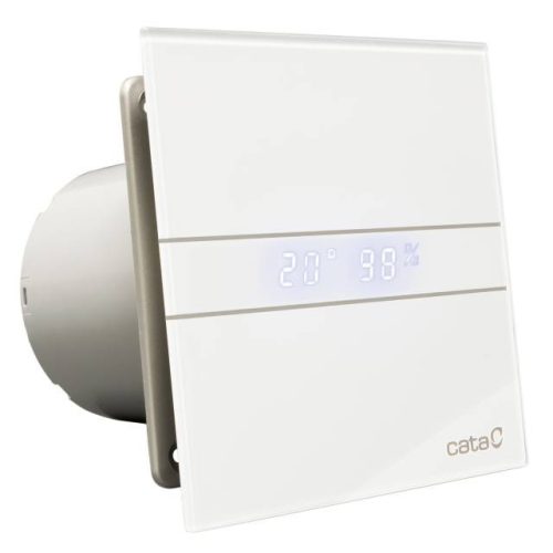 CATA E-100 MTH Szellőztető ventilátor fehér pára és időkapcsoló műanyag előlap
