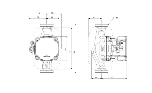 GRUNDFOS ALPHA2 GO 25-90 180 fűtési keringető szivattyú (93074208)